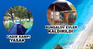 Salda Gölündeki Çadır ve Bungalov Evler Kaldırıldı