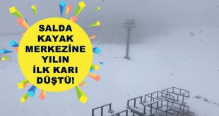 Salda Kayak Merkezine Sezonun İlk Karı Düştü